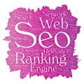 Vector search results engine optimization top rank, seo Royalty Free Stock Photo