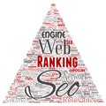 Vector search results engine optimization top rank seo Royalty Free Stock Photo