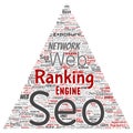 Vector search results engine optimization top rank seo Royalty Free Stock Photo