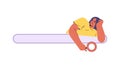 Vector search window or navigation element.Cartoon