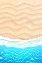 Vector seaside beach azure waves sand coast