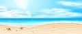 Vector seaside beach azure waves sand coast