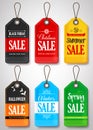 Vector Seasonal Sale Tags for Store Promotion Royalty Free Stock Photo