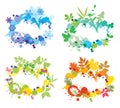 Vector seasons icons Royalty Free Stock Photo