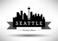 Vector Seattle Skyline Design