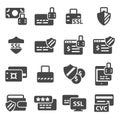 Vector Secure payment icons set