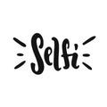 Vector selfi lettering