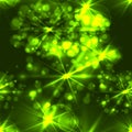 Vector Semless Pattern: Bright Green Lights, Festive Christmas Background.