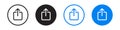 Vector Send Icon In Circles. Send Symbols