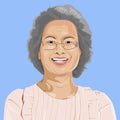 Vector of Senior Adult Portrait