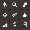 Vector seo icon set Royalty Free Stock Photo