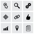 Vector seo icon set Royalty Free Stock Photo