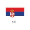 Vector Serbia flag, Serbia flag illustration