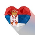 Vector Serbian heart, flag of the Republic of Serbia.