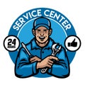 Service center worker badge