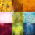Vector set of abstract color nature backgrounds