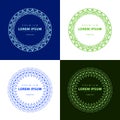 Vector set abstract frames logo templates line style Royalty Free Stock Photo
