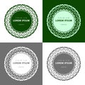 Vector set abstract frames logo templates line style Royalty Free Stock Photo