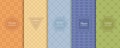 Vector set of abstract geometric seamless patterns. Simple minimal backgrounds Royalty Free Stock Photo