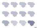 Vector set of abstract maps of Lithuania in different styles.