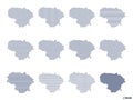 Vector set of abstract maps of Lithuania in different styles. Royalty Free Stock Photo