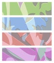 Vector set of abstract rectangular banners of green blue red purple color that can be used in web design business cards labels bu Royalty Free Stock Photo