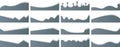 Vector Set of Abstract Wave Divider Shapes â Top and Bottom Borders for Websites, Apps, Banners, Posters
