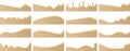 Vector Set of Abstract Wave Divider Shapes â Top and Bottom Borders for Websites, Apps, Banners, Posters