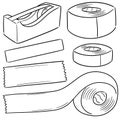 Vector set of adhesive tape Royalty Free Stock Photo