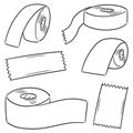 Vector set of adhesive tape Royalty Free Stock Photo