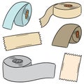 Vector set of adhesive tape Royalty Free Stock Photo