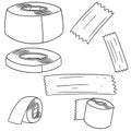 Vector set of adhesive tape Royalty Free Stock Photo