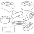 Vector set of adhesive tape Royalty Free Stock Photo