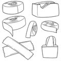 Vector set of adhesive tape Royalty Free Stock Photo