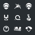 Vector Set of Aircraft flight Recorder Icons.