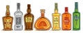 Vector Set of Alcohol Bottles