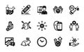 Vector set of Animal tested, World vaccination and Multichannel icons simple set. Vector