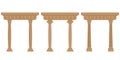 Vector set of antique arches.