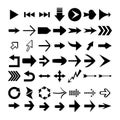 black shapes Arrow vector.