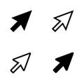 Vector set / arrow sign / cursors / icons. Vector illustration. Flat design.