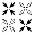 Vector set / arrow sign / cursors / icons. Vector illustration. Flat design.