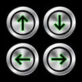 Vector set of arrows buttons. silver buttons Royalty Free Stock Photo