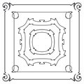 Vector set of art nouveau frames for print and design. Royalty Free Stock Photo