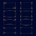 Vector set of art nouveau frames for print and design. Royalty Free Stock Photo