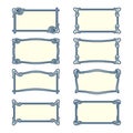 Vector set of art nouveau frames for print and design. Royalty Free Stock Photo