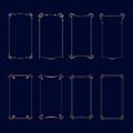 Vector set of art nouveau frames for print and design. Royalty Free Stock Photo