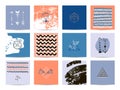 Vector set of artistic cards