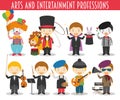 Vector Set of Arts and Entertainment Professions