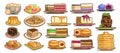 Vector Set of assorted Desserts