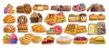 Vector Set of assorted Desserts Royalty Free Stock Photo